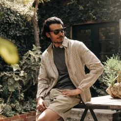 The Clark Jacket In Morita Stripe -Fashion Clothes instock m q223 Clark Jacket Morita Stripe 005