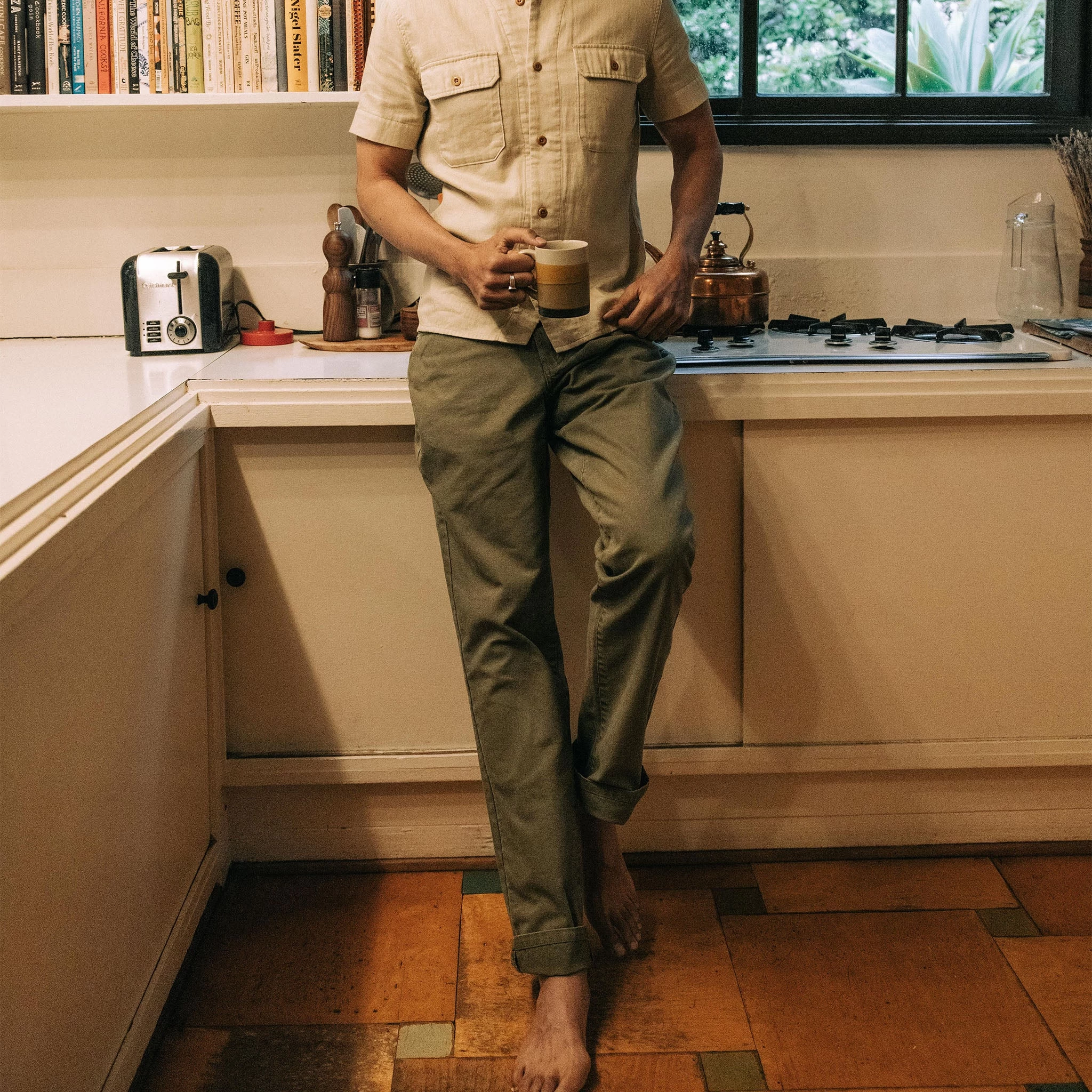 The Democratic All Day Pant In Arid Eucalyptus Canvas 4 The Democratic All Day Pant In Arid Eucalyptus Canvas - Image 2