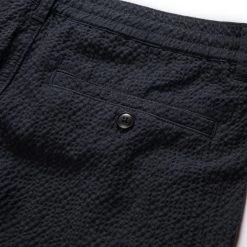 The Easy Short In Heather Navy Seersucker -Fashion Clothes instock m q223 Easy Short Heather Navy Seersucker 004