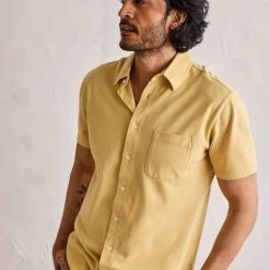 The Short Sleeve California In Oak Pique -Fashion Clothes instock m q223 Short Sleeve California Oak 006