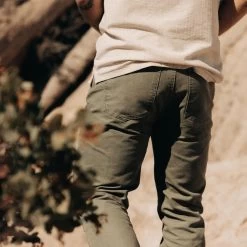 The Slim All Day Pant In Arid Eucalyptus Canvas -Fashion Clothes instock m q223 Slim AllDay Eucalyptus 003