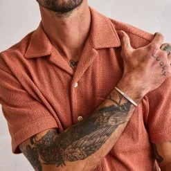 The Latigo Shirt In Copper Herringbone -Fashion Clothes instock m q223 The Latigo Shirt Copper Herringbonen 005