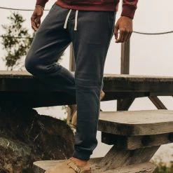 The Fillmore Pant In Coal Terry -Fashion Clothes instock m q321 fillmore pant coal 003