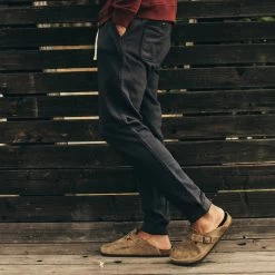 The Fillmore Pant In Coal Terry -Fashion Clothes instock m q321 fillmore pant coal 004