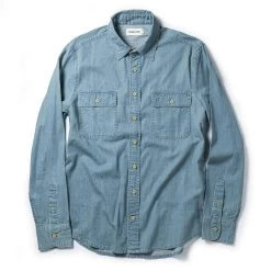 The Ledge Shirt In Sun Bleached Chambray -Fashion Clothes instock m q321 ledge sun bleached chambray 007