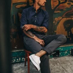 The Slim Foundation Pant In Organic Coal -Fashion Clothes instock m q321 slim coal 005