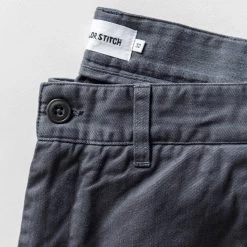 The Slim Foundation Pant In Organic Coal -Fashion Clothes instock m q321 slim coal 006