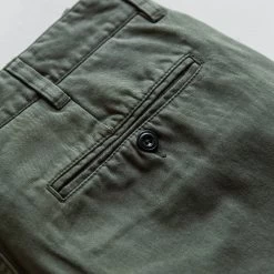 The Slim Foundation Pant In Organic Olive -Fashion Clothes instock m q321 slim olive 009