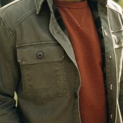 The Lined Shop Shirt In Stone Boss Duck -Fashion Clothes instock m q322 LinedShopShirt StoneBossDuck 004