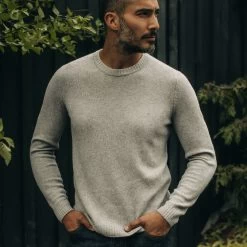 The Lodge Sweater In Heather Grey -Fashion Clothes instock m q322 LodgeSweater HeatherGrey 004