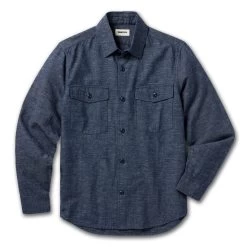 The Point Shirt In Indigo Slub -Fashion Clothes instock m q322 PointShirt IndigoSlub 002