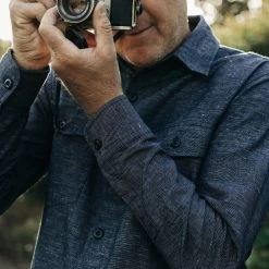 The Point Shirt In Indigo Slub -Fashion Clothes instock m q322 PointShirt IndigoSlub 005