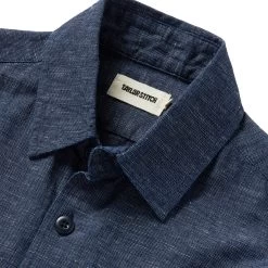 The Point Shirt In Indigo Slub -Fashion Clothes instock m q322 PointShirt IndigoSlub 006