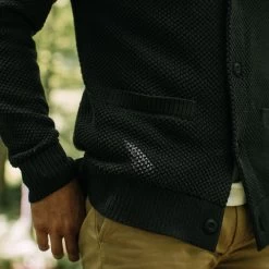 The Crawford Sweater In Charcoal -Fashion Clothes instock m q322 crawford charcoal 004