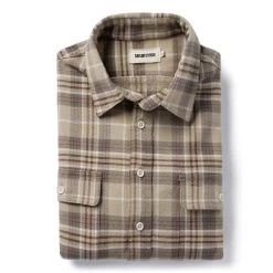 The Ledge Shirt In Fossil Plaid