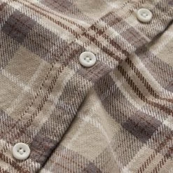 The Ledge Shirt In Fossil Plaid -Fashion Clothes instock m q322 ledge shirt fossilplaid 006