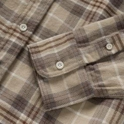 The Ledge Shirt In Fossil Plaid -Fashion Clothes instock m q322 ledge shirt fossilplaid 007