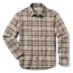 The Ledge Shirt In Fossil Plaid -Fashion Clothes instock m q322 ledge shirt fossilplaid 008