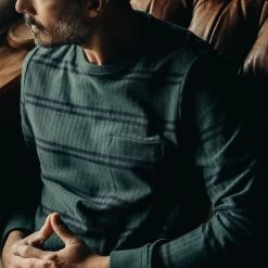 The Colton Crew In Dark Forest Stripe -Fashion Clothes instock m q323 Colton Crew Dark Forest Stripe 005