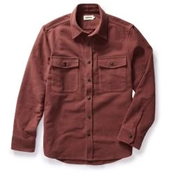 The Maritime Shirt Jacket In Black Cherry Moleskin -Fashion Clothes instock m q323 Maritime Shirt Jacket Black Cherry Moleskin 002