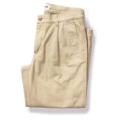 The Matlow Pant In Light Khaki Pigment Herringbone