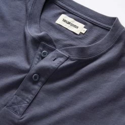 The Organic Cotton Henley In Navy -Fashion Clothes instock m q323 Organic Cotton Henley Navy 002
