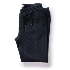 The Quilted Jersey Pant In Midnight Heather