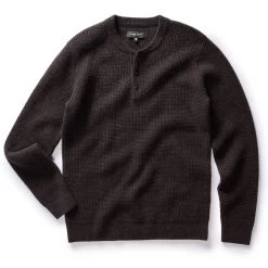 The Sidecountry Sweater In Coffee Heather Merino Waffle