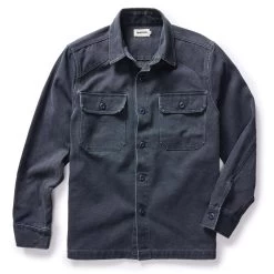 The Shop Shirt In Navy Chipped Canvas