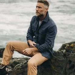 Fashion Clothes -Fashion Clothes instock m q323 The Shop Shirt NavyChippedCanvas 004