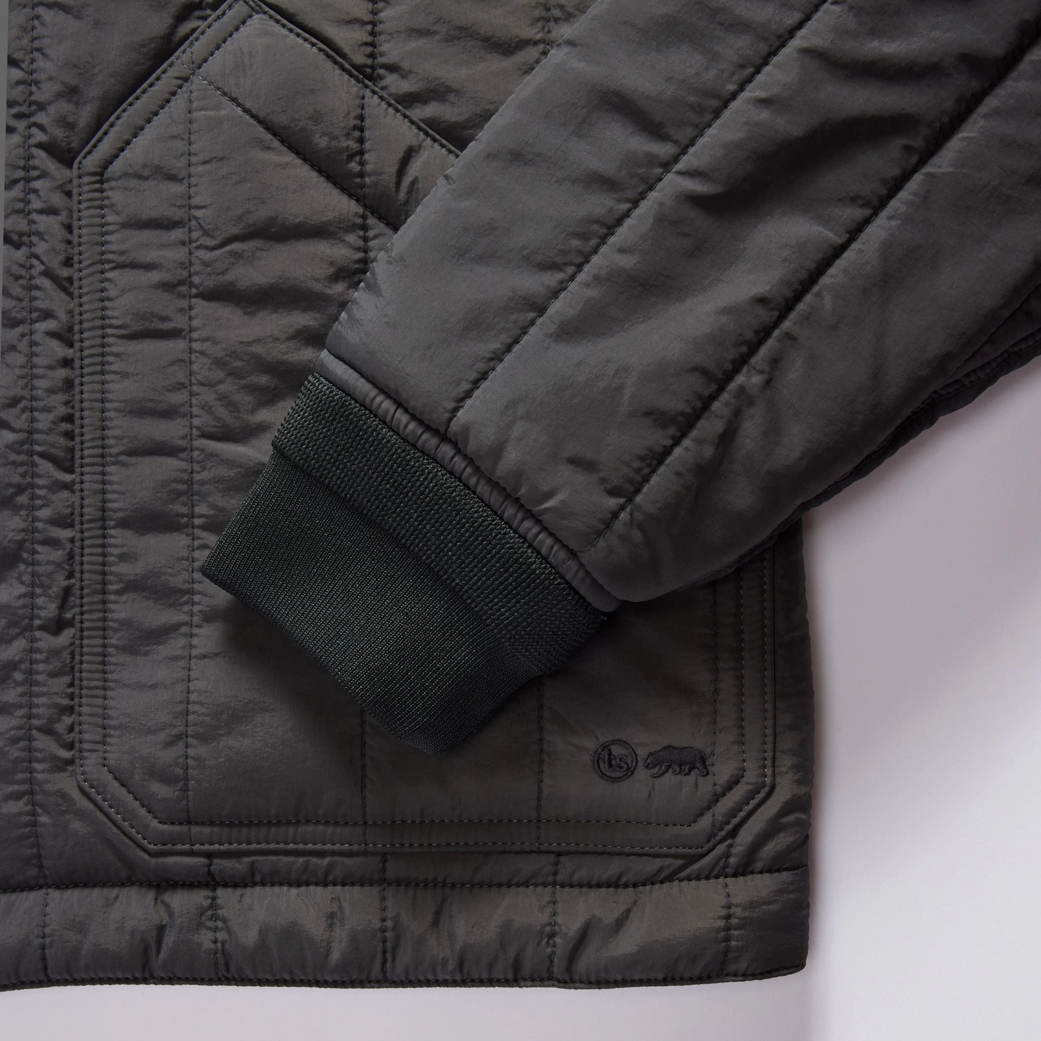 The Able Jacket In Faded Black Quilted Nylon 9 The Able Jacket In Faded Black Quilted Nylon - Image 7