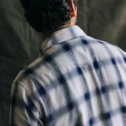 The Frontier Shirt In Indigo Shadow Plaid -Fashion Clothes instock m q323 The Frontier Shirt Indigo Shadow Plaid 008
