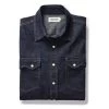 The Frontier Shirt In Rinsed Indigo Denim -Fashion Clothes instock m q323 The Frontier Shirt Rinsed Indigo Denim 001