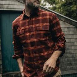 The Yosemite Shirt In Burnt Toffee Plaid -Fashion Clothes instock m q323 The Yosemite Burnt Toffee Plaid 006