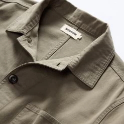 The Ojai Jacket In Organic Smoked Olive Foundation Twill -Fashion Clothes instock m q323 The Ojai Jacket OrganicSmokedOliveFoundationTwill 063