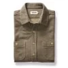 The Utility Shirt In Fatigue Olive French Terry Twill Knit -Fashion Clothes instock m q323 The Utility Shirt FatigueOliveFrenchTerryTwillKnit 604
