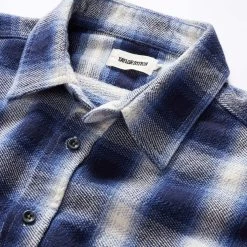 The Ledge Shirt In Blue Sky Plaid -Fashion Clothes instock m q323 ledge blue sky plaid 005