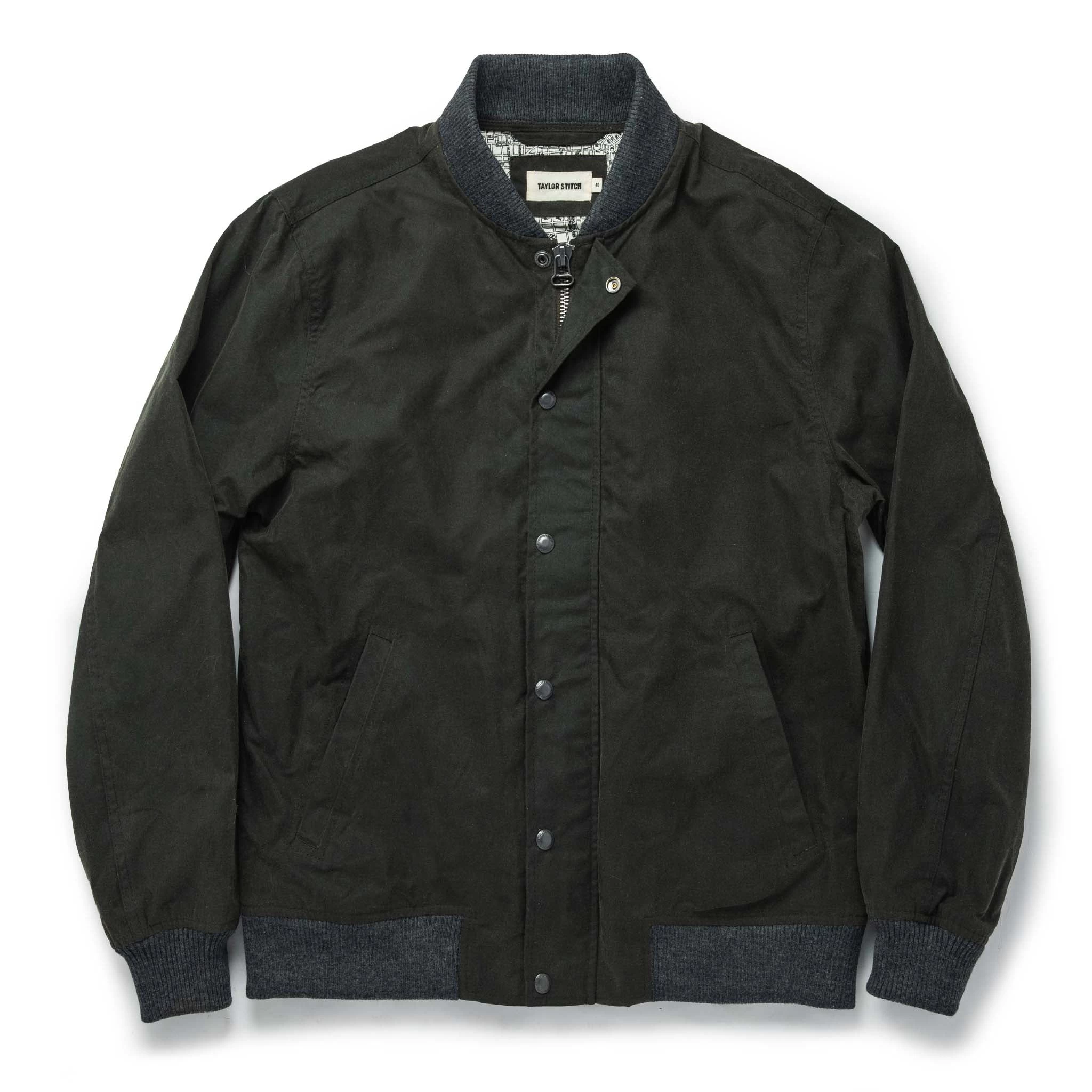 The Bomber Jacket In Waxed Olive 3 The Bomber Jacket In Waxed Olive