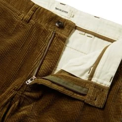 The Democratic Foundation Pant In Olive Cord -Fashion Clothes instock m q421 demo foundation olive cord 007