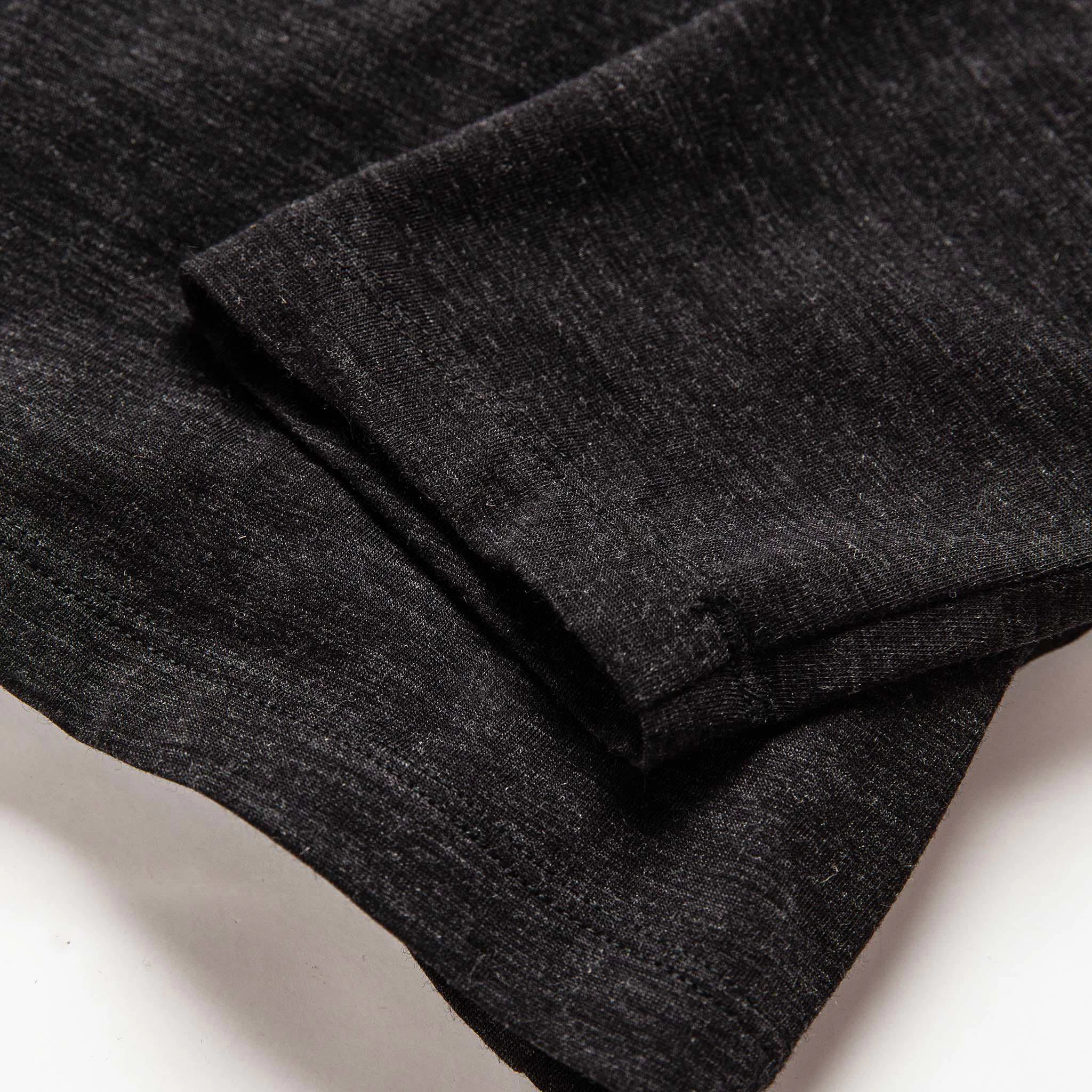 The Merino Henley In Heather Black 7 The Merino Henley In Heather Black - Image 5