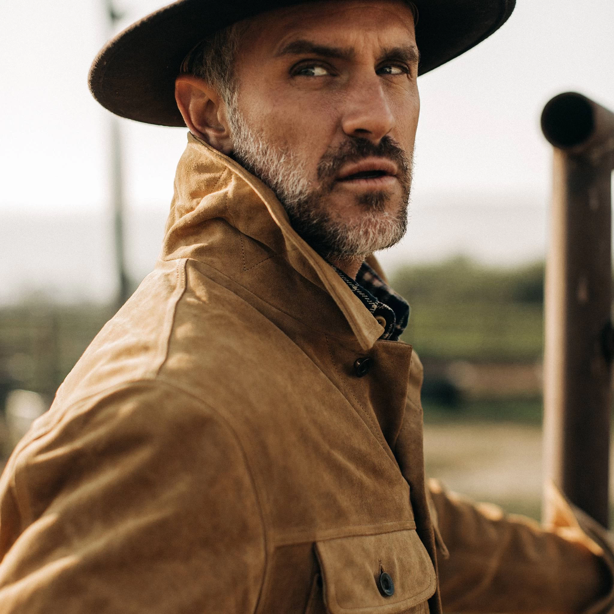 The Lined Long Haul Jacket In Sand Suede 6 The Lined Long Haul Jacket In Sand Suede - Image 4