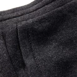 The Weekend Pant In Charcoal Herringbone Wool -Fashion Clothes instock m q421 weekendpant charcoal 007