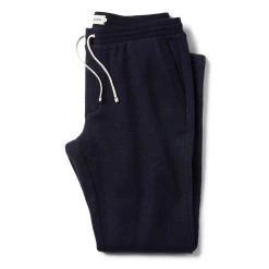 The Weekend Pant In Navy Boiled Wool
