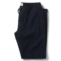 The Apres Pant In Charcoal Double Cloth