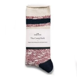 The Camp Sock In Heather Burgundy -Fashion Clothes instock m q422 CampSock HeatherBurgundy 002