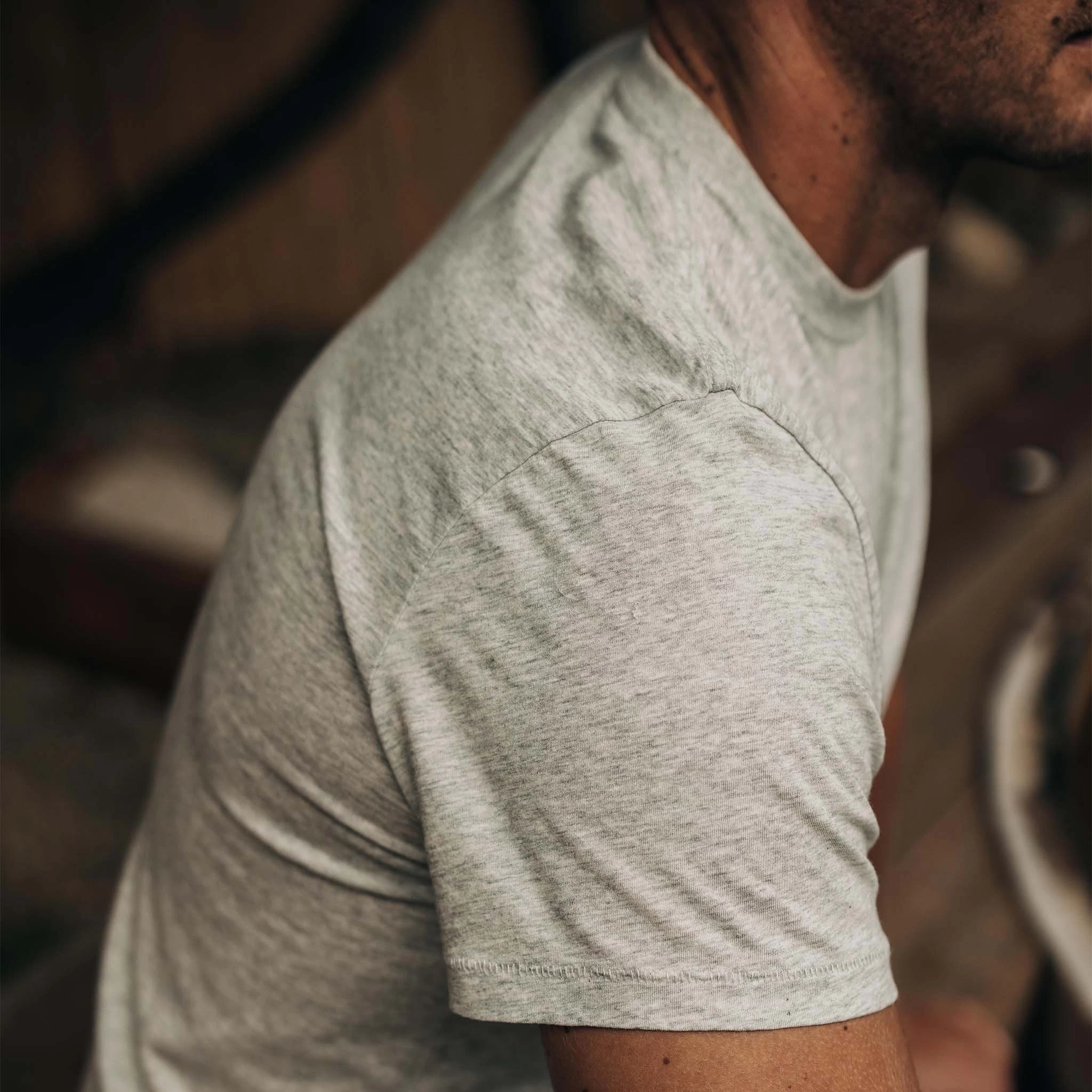 The Cotton Hemp Tee In Heather Grey 5 The Cotton Hemp Tee In Heather Grey - Image 3