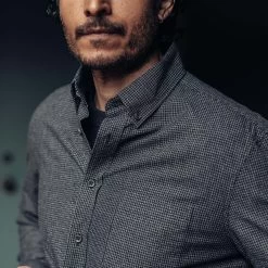 The Jack In Coal Jaspe Check Oxford -Fashion Clothes instock m q422 Jack CoalJaspe 003