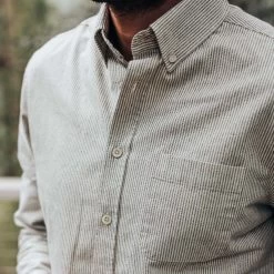 The Jack In Coal Jaspe University Stripe Oxford -Fashion Clothes instock m q422 Jack UniversityStripe 002