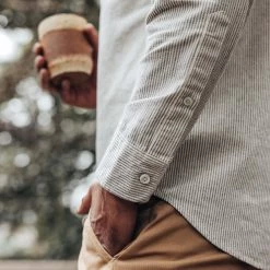 The Jack In Coal Jaspe University Stripe Oxford -Fashion Clothes instock m q422 Jack UniversityStripe 003