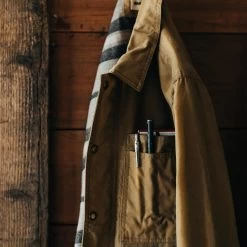 The Lined Longshore Jacket In Harvest Tan Waxed Canvas -Fashion Clothes instock m q422 LinedLongshore HarvestTan 004